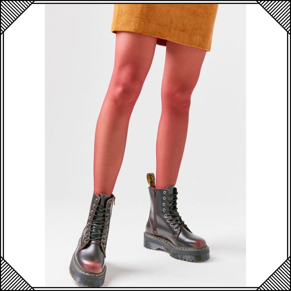 * Sheer Basic Tights Maroon Red * Urban Outfitters